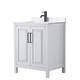 Option White, Black Trim, White Quartz Top
