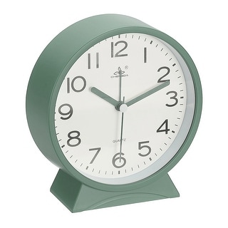 Analog Alarm Clock, Battery Operated Retro Small Desk Clock for Bedside Bedroom Living Room