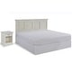 preview thumbnail 2 of 6, Seaside Lodge Off-White 2-Piece King Headboard and Nightstand Set by homestyles