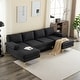 preview thumbnail 2 of 20, U-Shaped 4-Seat Indoor Sectional Sofa