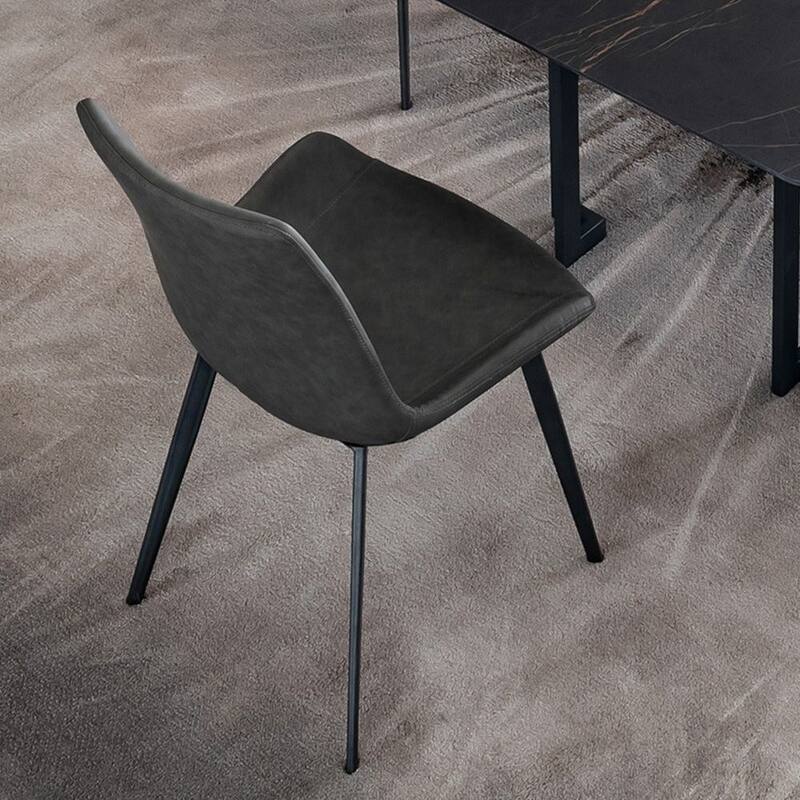 Modern Round White Glossy Dining Table with Sintered Stone Tabletop and Black X Carbon Steel Base