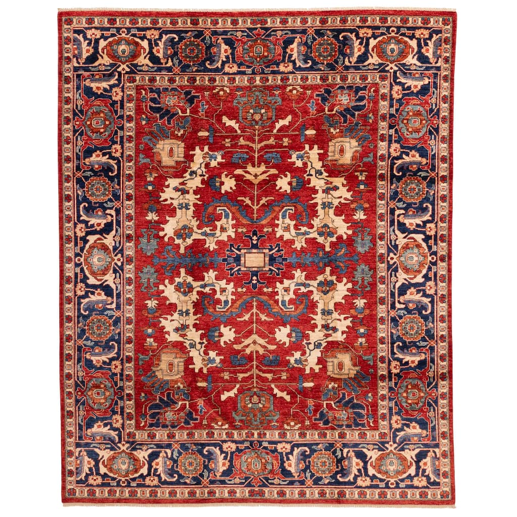 ECARPETGALLERY Hand-knotted Aryana Red Wool Rug - 8'3 x 9'11