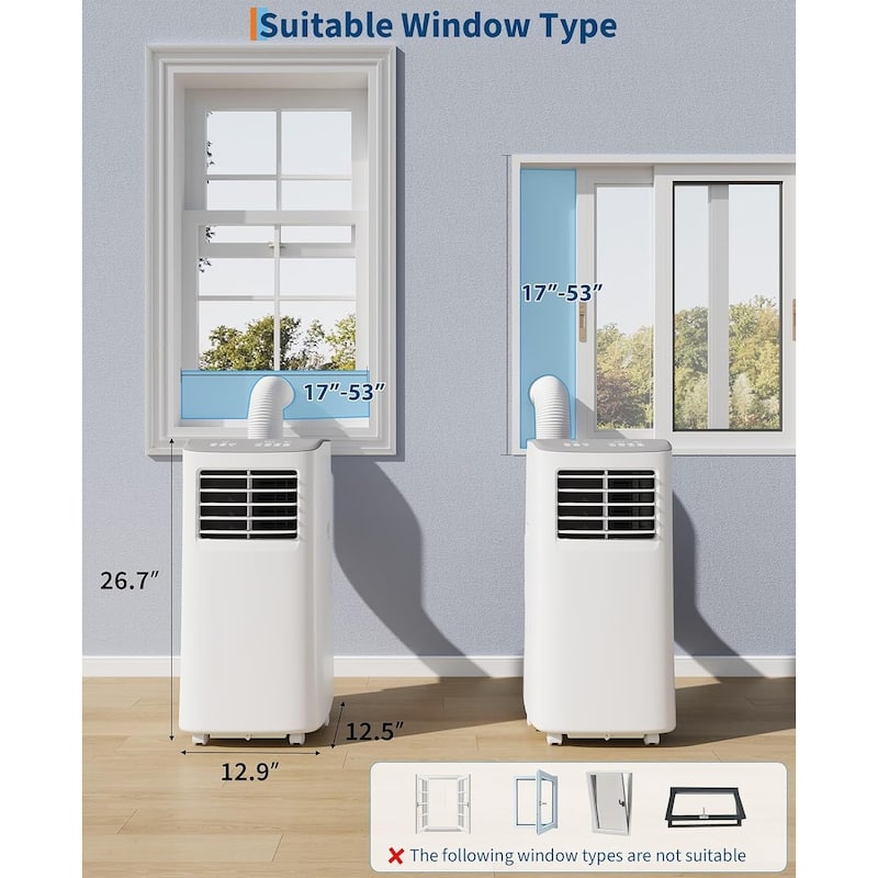 Portable Air Conditioner, 8,000 BTUs Room Air Conditioner, 3-in-1 Cooling AC Portable Air Conditioner