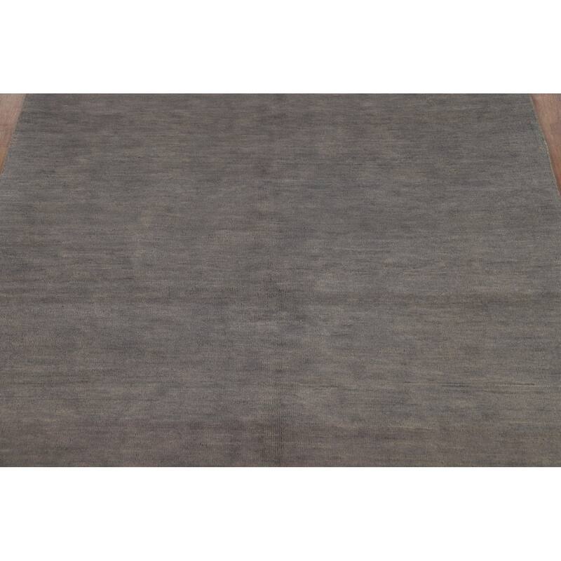 Modern Gray Gabbeh Oriental Rug Handmade Contemporary Wool Carpet - 4'11" x 6'6"