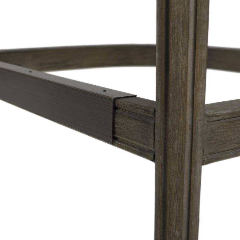 Farmhouse Counter Height Bar Stool with Backrest