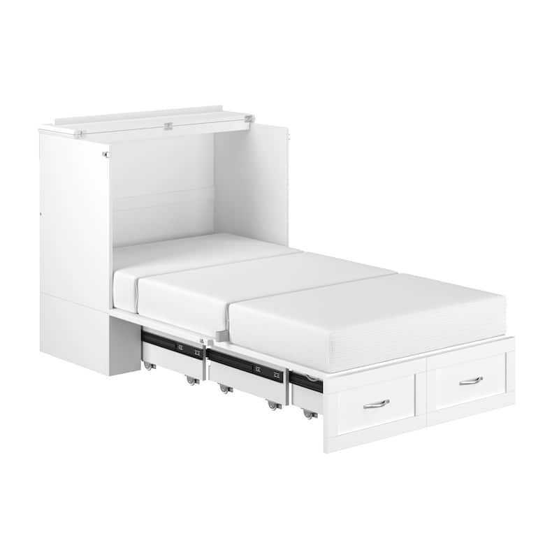 Hamilton Murphy Bed Chest with Mattress and Storage Drawer