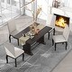 preview thumbnail 9 of 30, Modern Dining Table Set 4 Upholstered Chairs