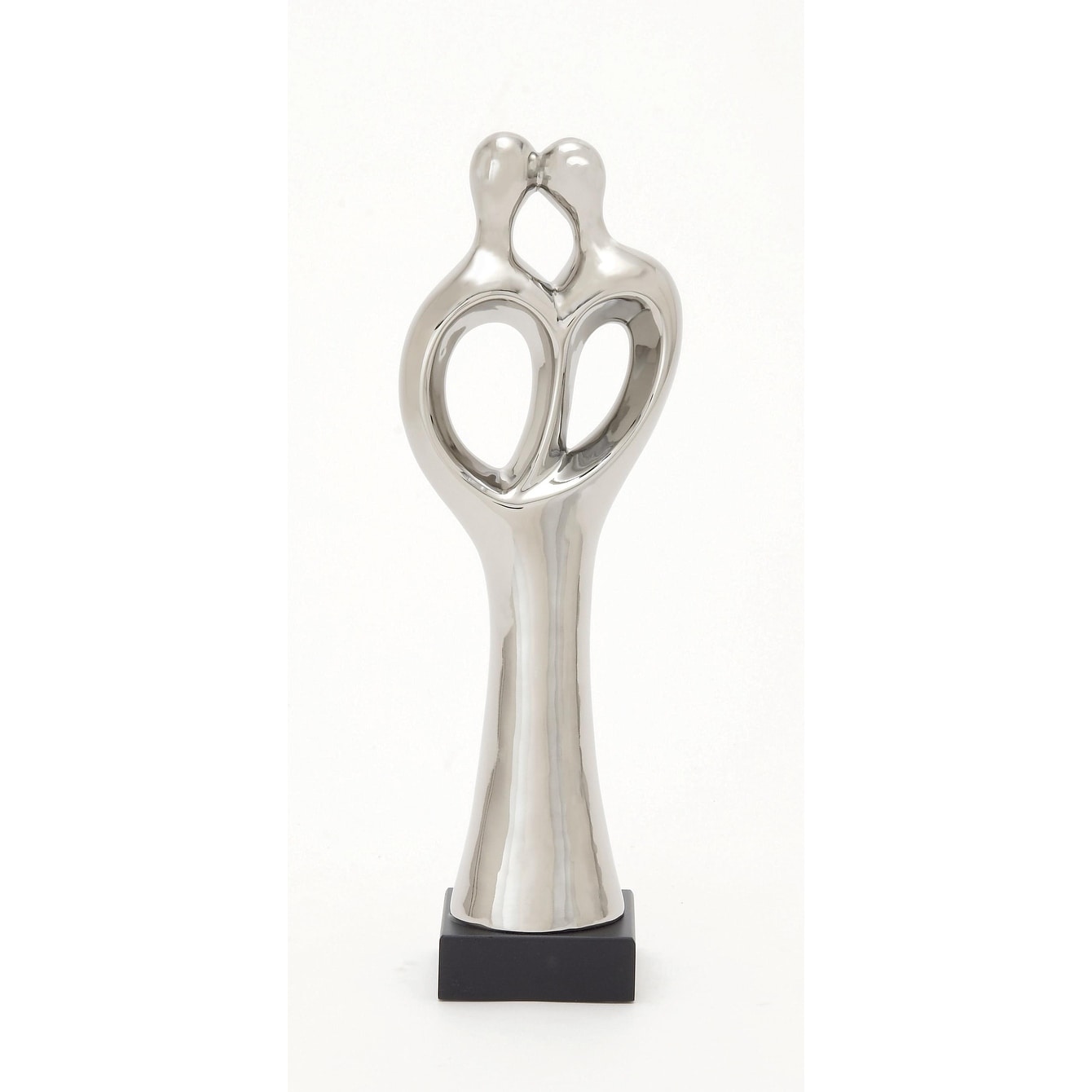 Porcelain Ceramic Family Decorative Sculpture - Silver - Roche River Decor