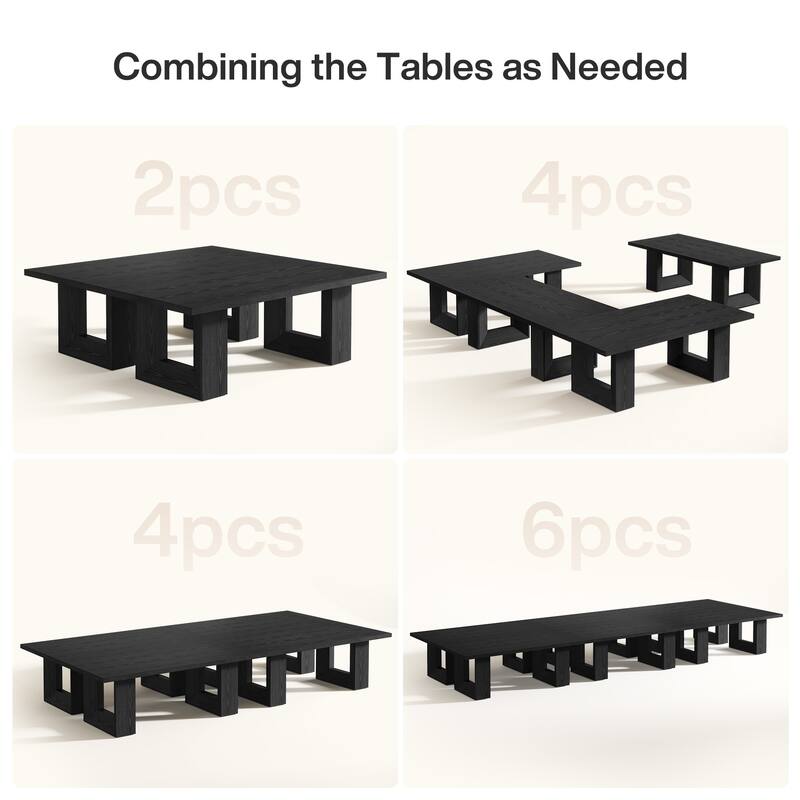 63'' Conference Table with Geometric Base, Home Office Computer Executive Desk