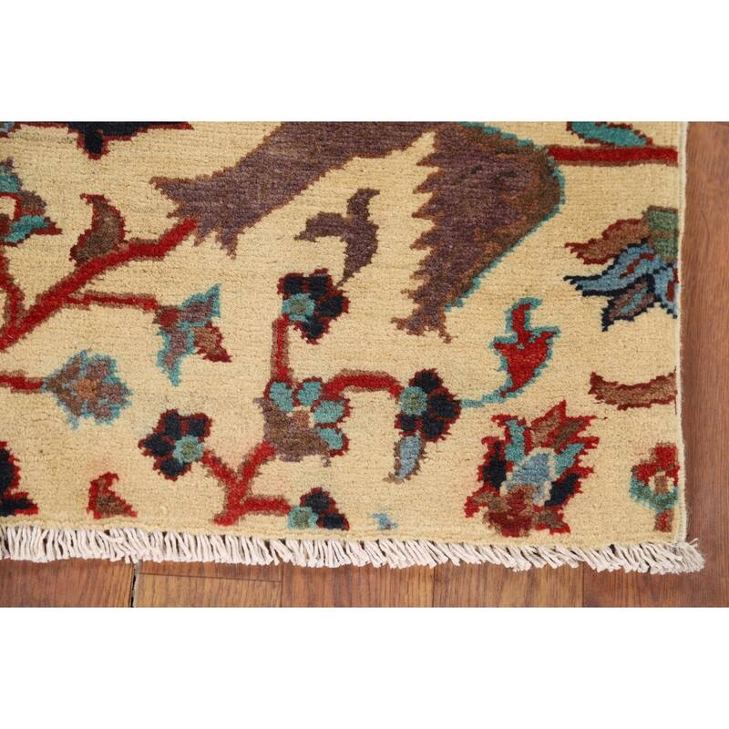 Animals Design Ziegler Oriental Accent Rug Hand-Knotted Wool Carpet - 2'1" x 2'11"