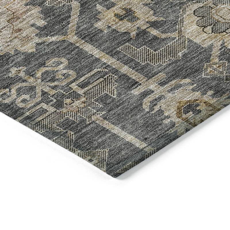 HomeRoots Oriental Traditional Rectangle Outdoor Rug