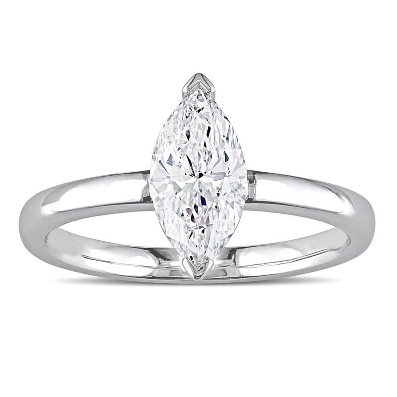 Miadora 1ct TDW Marquise-Cut Diamond Solitaire Engagement Ring in 14k White Gold