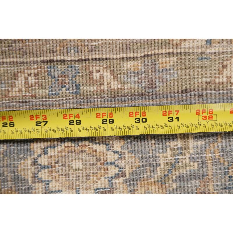 Vegetable Dye Floral Ziegler Oriental Runner Rug Hand-knotted Carpet - 2'11" x 11'4"