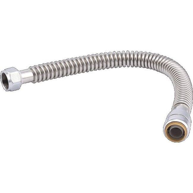 SharkBite 3/4" x 3/4" FIP, 18" Corrugated Flexible Water Heater - Silver