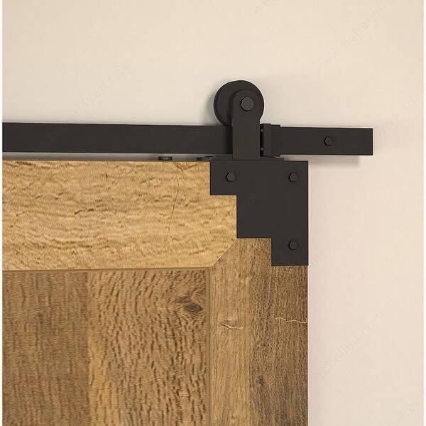 Richelieu Bp954278 2 15 16 Long Contemporary Corner Bracket For Barn Doors Matte Black