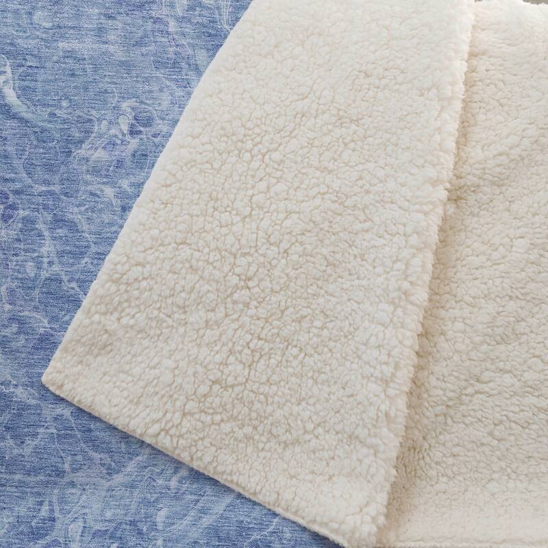 Premium Machine Washable Abstract Flow Sherpa Throw Blanket