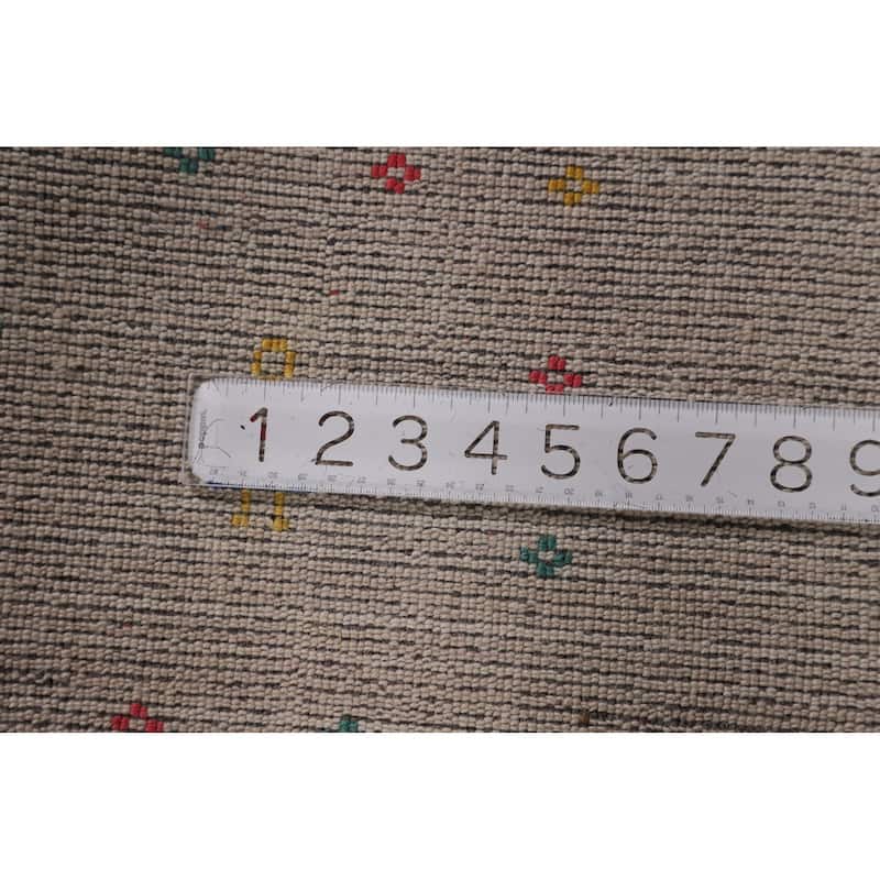 Tribal Gabbeh Indian Area Rug Hand-Knotted Modern Wool Carpet - 5'3"x 7'9"