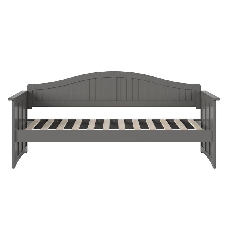 Rustic Grey Daybed - Twin Wood Frame - 78.75" Daybed with Beadboard Design - Cozy Guest Bed