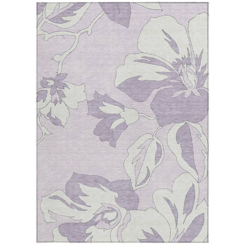 HomeRoots Floral Transitional Rectangle Outdoor Rug