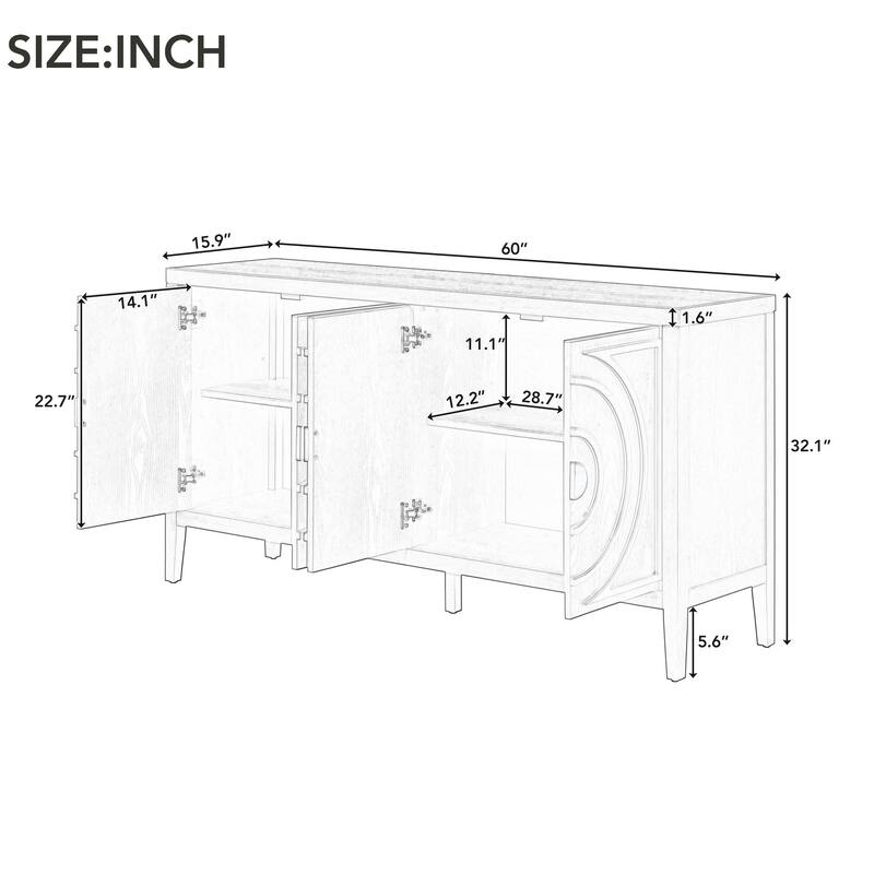 Buffet Sideboard Console Tables Storage Cabinets for Entry Living Room