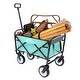 preview thumbnail 24 of 62, Foldable Wagon Cart with Strapping System, Utility Wagon Cart for Camping Shopping Sports Gardeing Fishing All-Terrain Wheels