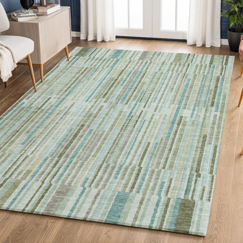 Premium Washable Super Soft Stripe Stack Mayfield Rug