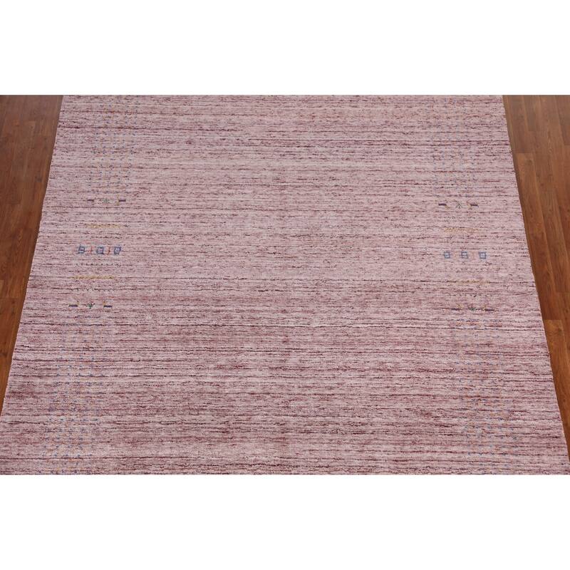 Hand Knotted Oriental 100% Wool Carpet Tribal Tribal Multi-Colored Gabbeh Area Rug - 10' 8'' X 7' 11''
