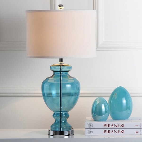 turquoise glass table lamp