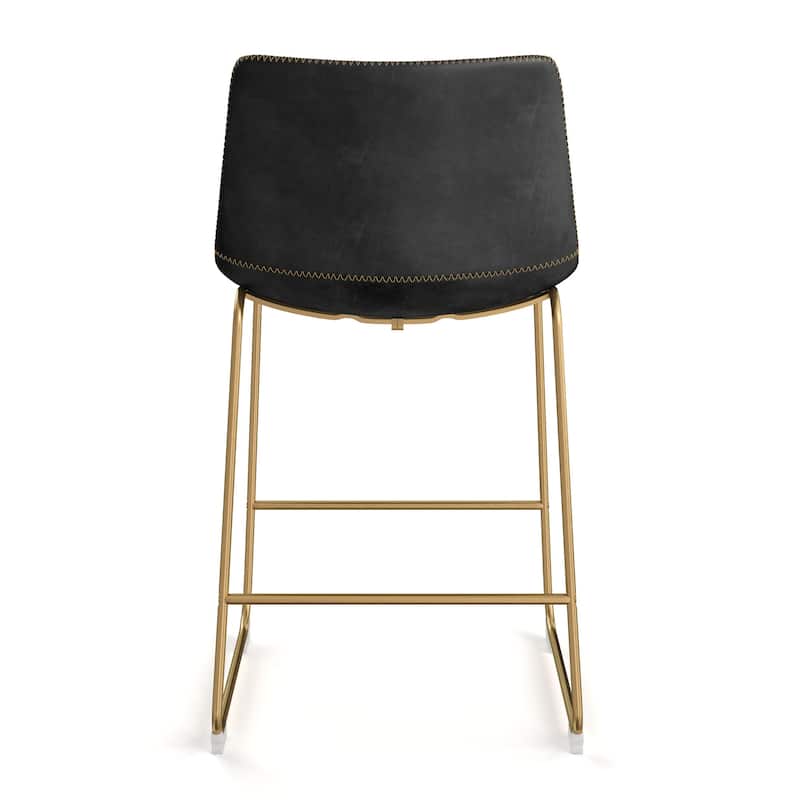 Petra Counter Height Stool with Gold Frame (Set of 2)