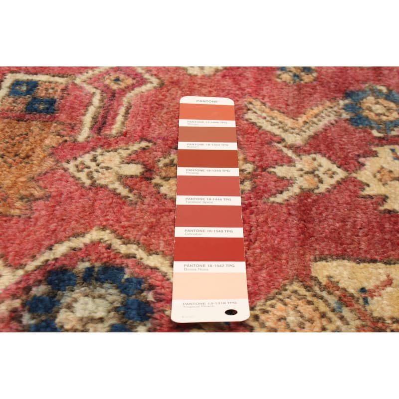 ECARPETGALLERY Hand-knotted Andelz Red Wool Rug - 4'3 x 8'2