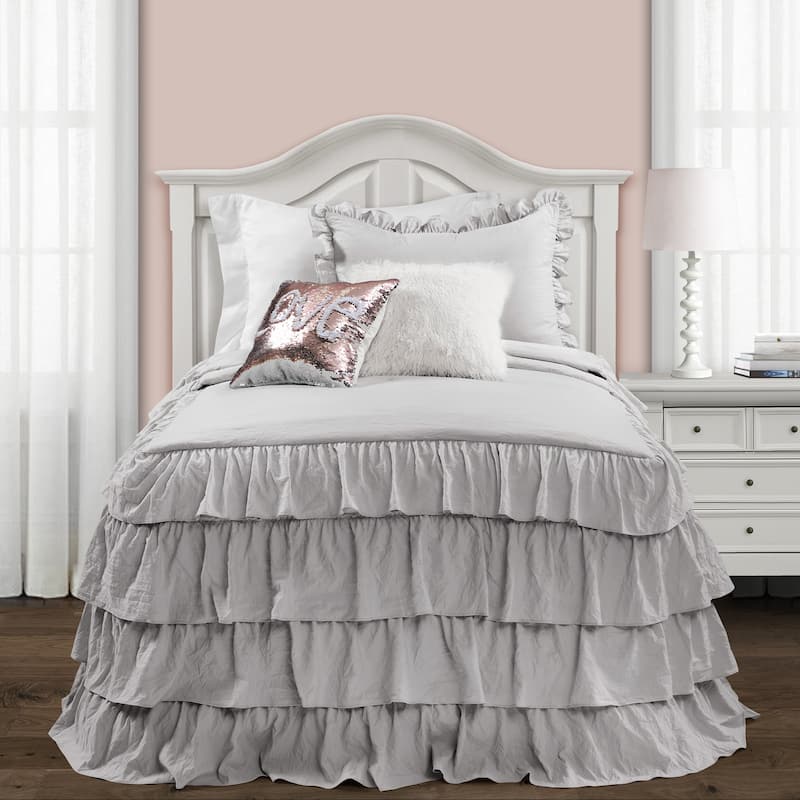 The Gray Barn Molly Mae Ruffle Skirt Bedspread Set