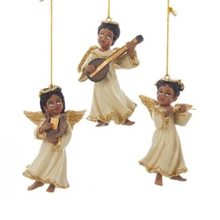 club pack of 12 african american musical angel christmas ornaments 35 gold - African American Christmas Decorations club pack of 12 african american musical angel christmas ornaments 35 gold - African American Christmas Decorations