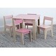preview thumbnail 9 of 10, Table and 4 Chair Set Pink