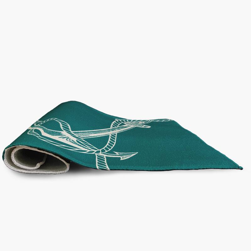 Anchored Nautical Indoor/Outdoor Rug