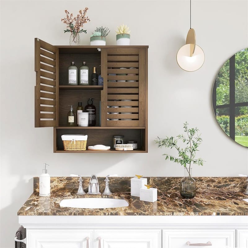 Bathroom Cabinet Wall Mounted - 8.27"D x 23.23"W x 26.18"H