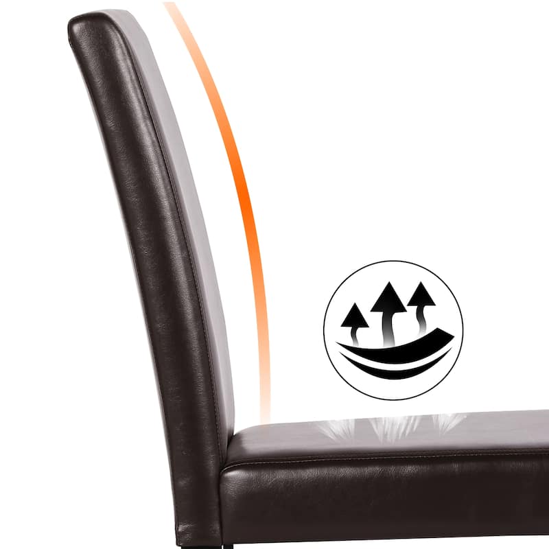 Yaheetech 4pcs Dining Room Chairs High Back for Home