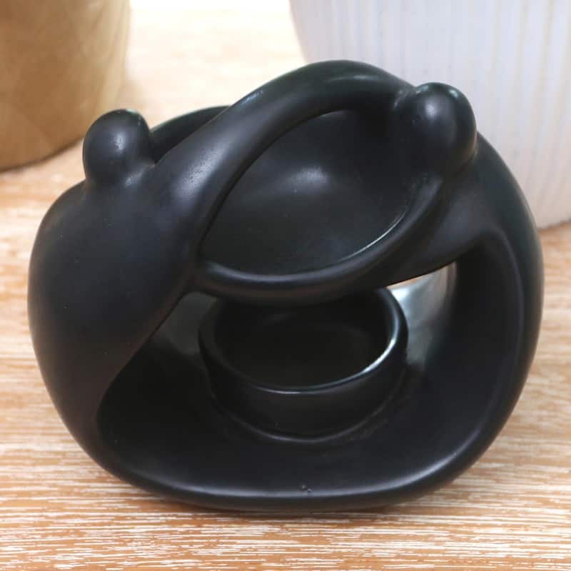 Novica Handmade Light In The Dark Ceramic Oil Warmer