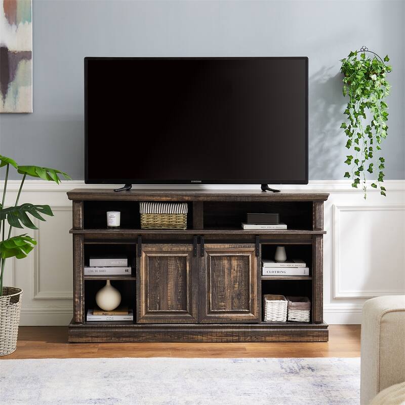 Media Console Table with Storage Cabinet, Multipurpose Cabinet