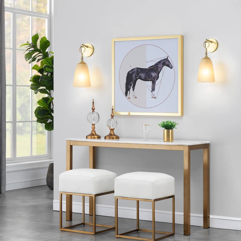 Modern 1-Light Wall Sconce with Long Bell Glass Shade Lighting