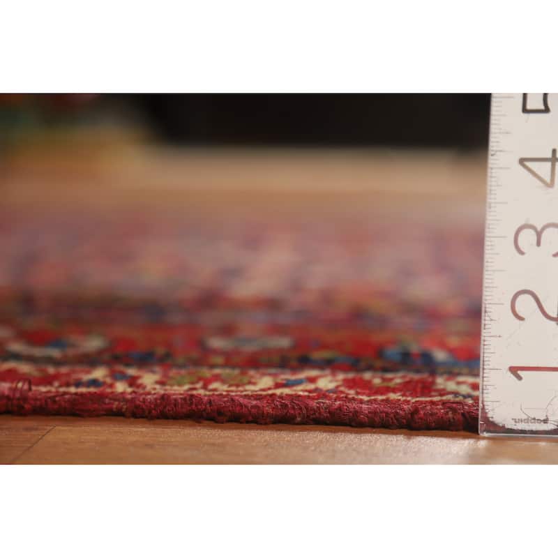 Hand Knotted Oriental 100% Wool Carpet Traditional Geometric Navy Blue & Blues Bidjar Area Rug - 6' 4'' X 4' 2''