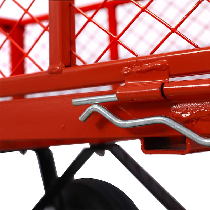 Outdoor multifunction utility cart with 550 lbs capacity and 10-inch tires