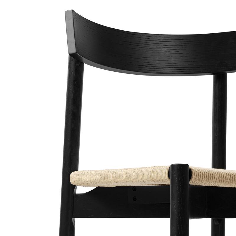 Poly & Bark Hamm Counter Stool - Solid Wood Frame with Woven Rope Seat