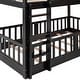 preview thumbnail 26 of 42, Twin Over Twin Bunk Bed with Removable Floor Bed and Bottom Guardrails, Fun Kids Loft Bed Frame with Ladder and Slide
