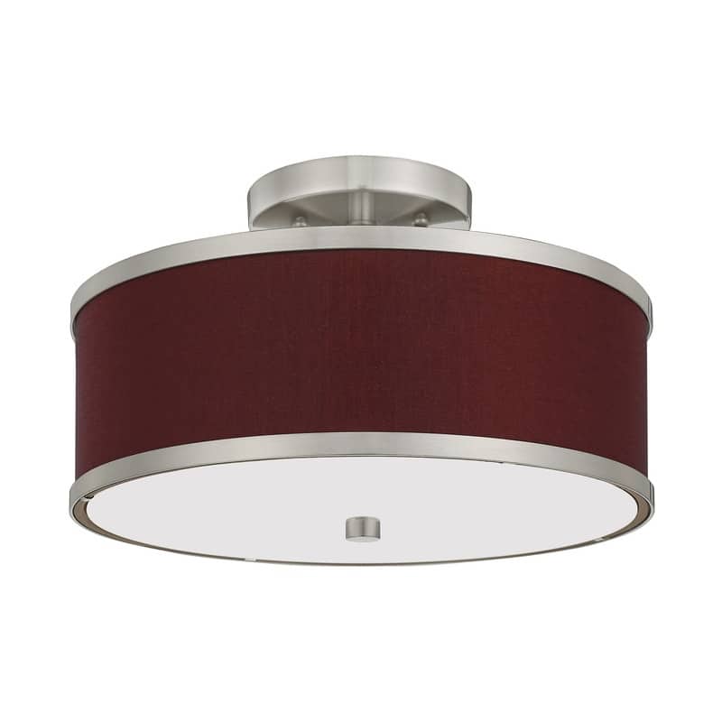 Livex Lighting 2-light Fabric Shade Ceiling Mount, 60422, 62627, 60412, 60402