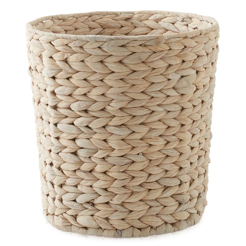 Seagrass Water Hyacinth Waste Basket Small Woven Trash Can