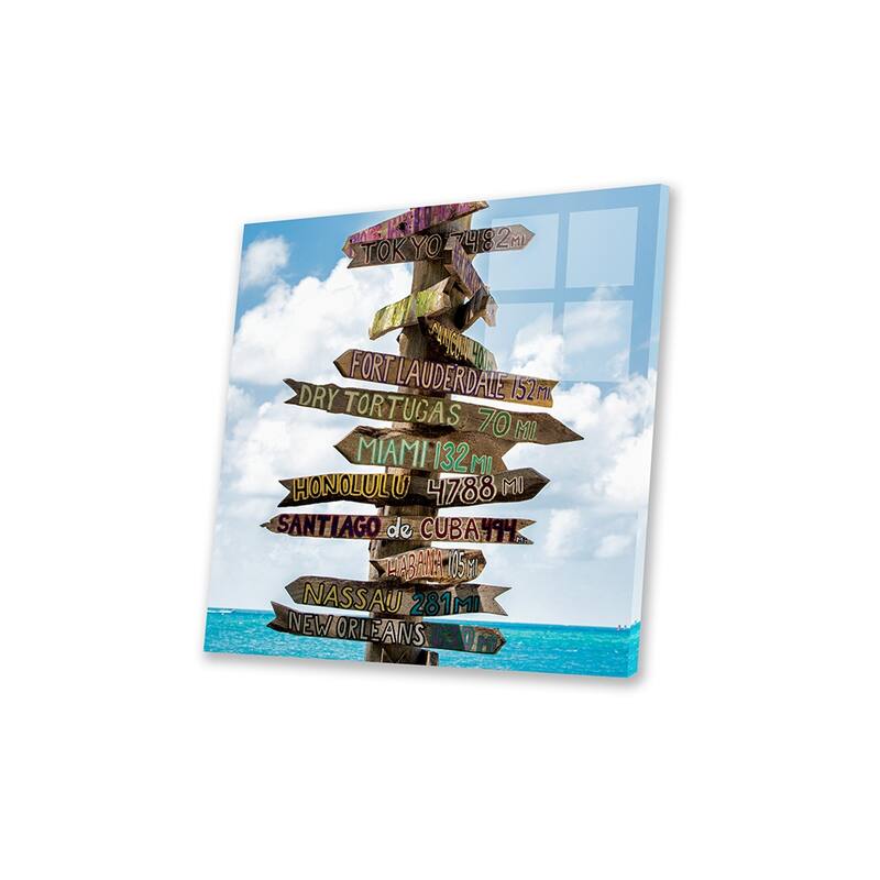 Key West Directional Sign III Print On Acrylic Glass by Philippe Hugonnard