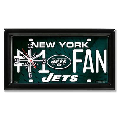 NFL Wall/Desk Analog Clock, #1 Fan with Team Logo - New York Jets
