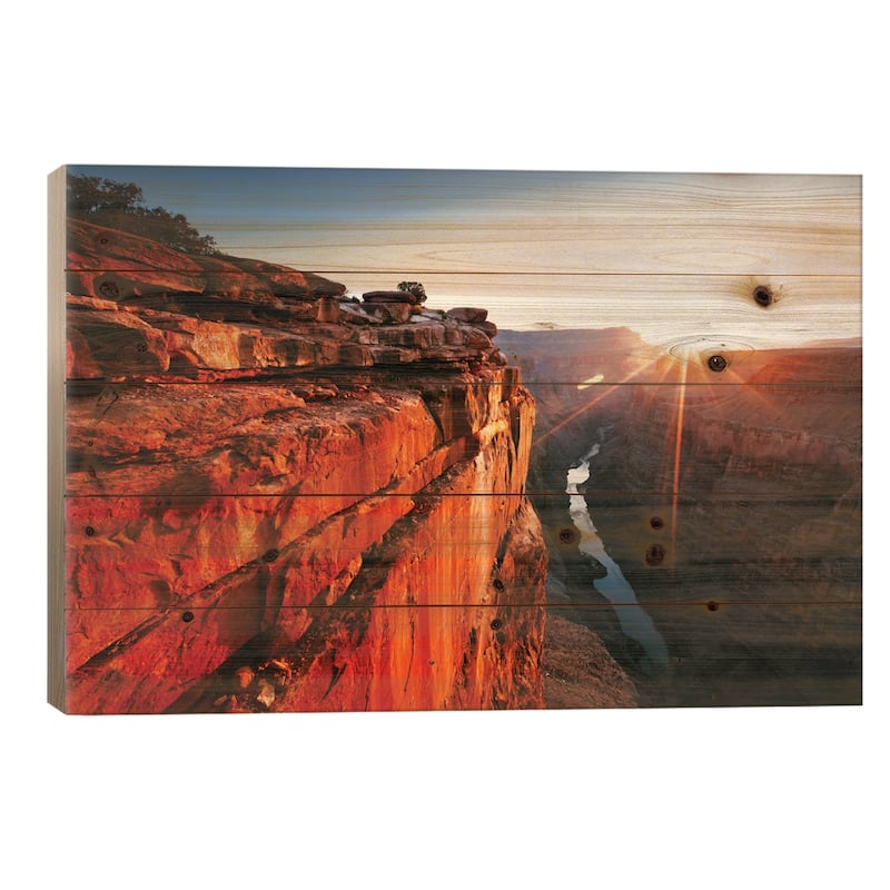 First Light, Toroweap Point, North Rim, Grand Canyon National Park, Arizona, USA Print On Wood by Matteo Colombo - Multi-Color - 26x40x1.5