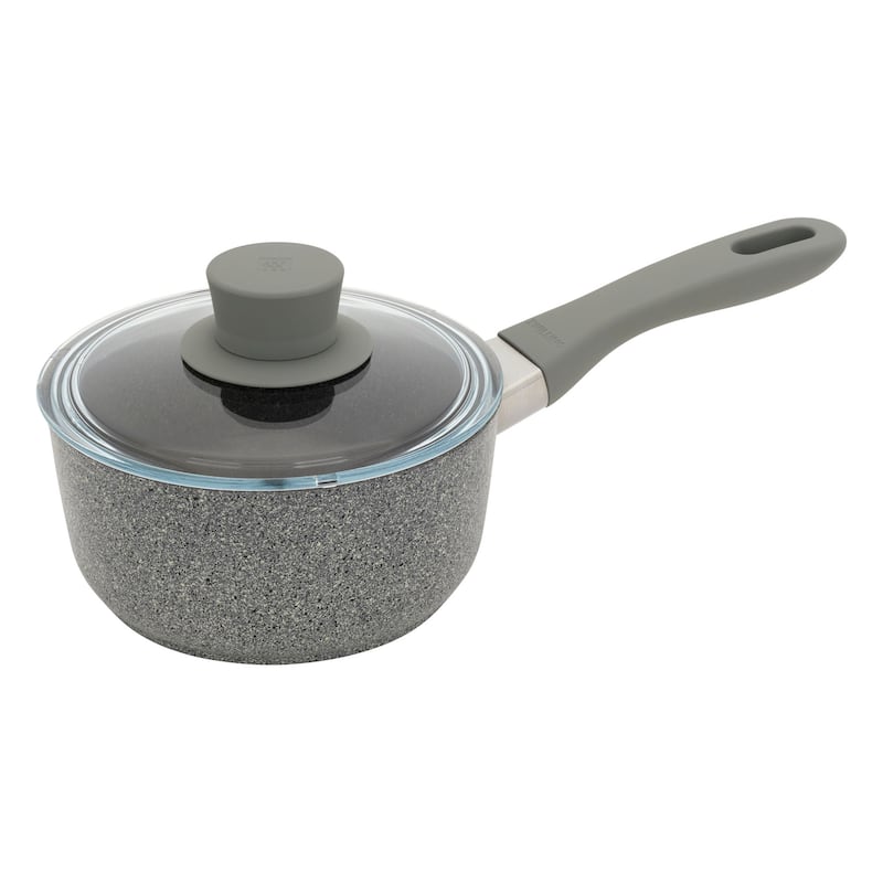 ZWILLING Parma Plus Aluminum Nonstick Saucepan with Lid - Grey - 1.5-qt