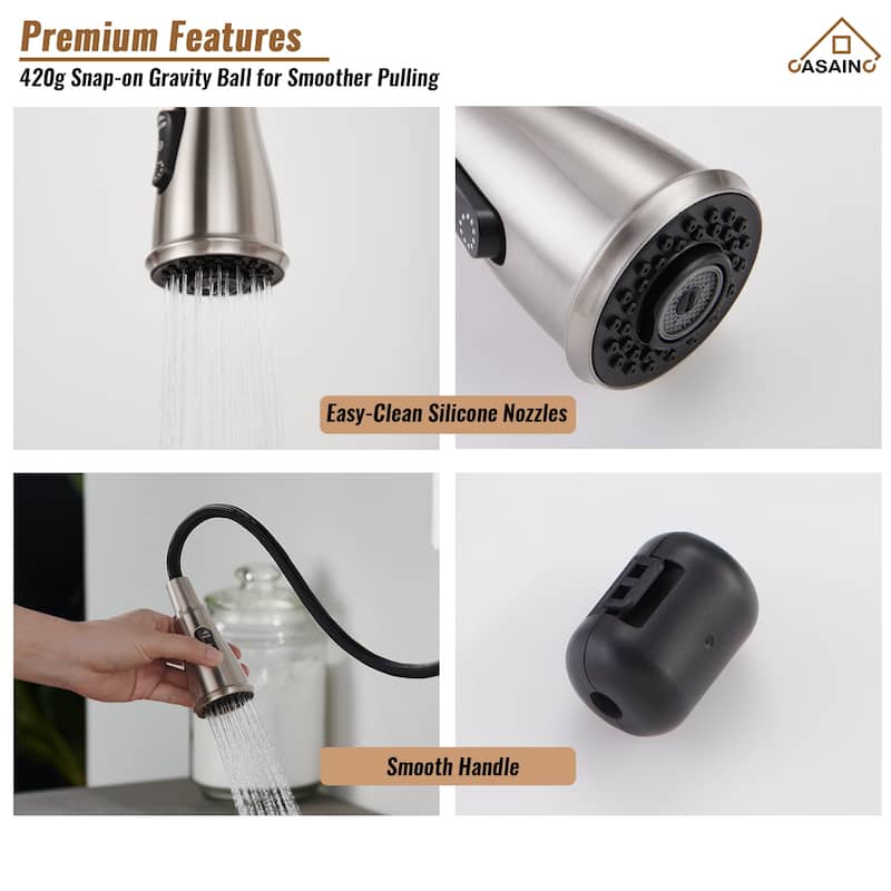 Single Handle Pull Down Sprayer Kitchen Faucet